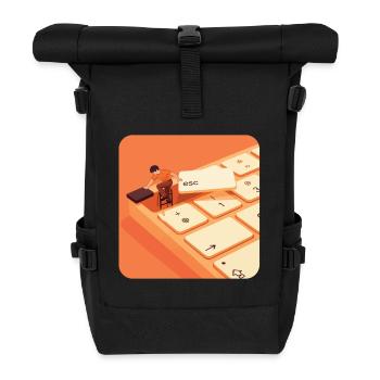 ESC – Work Mode Off - Roll Top Backpack - black - Front