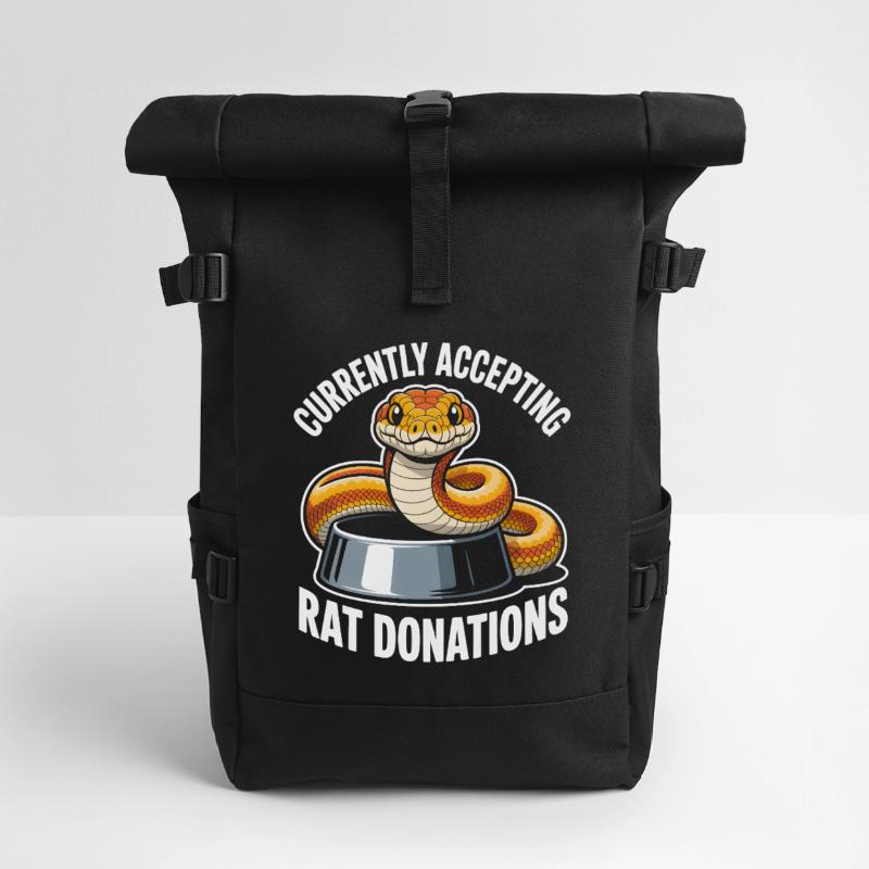 Dons de rats recherchés | Humour du Python Roi Sac à dos roll top