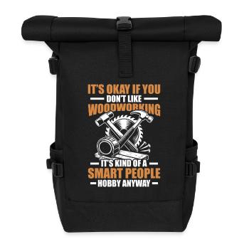 Woodworking Carpenter Carpenter - Roll Top Backpack - black - Front