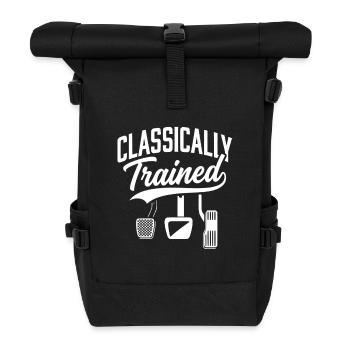 Entraîné classiquement avec une voiture à variateurs manuels - Sac à dos roll top - noir - Devant