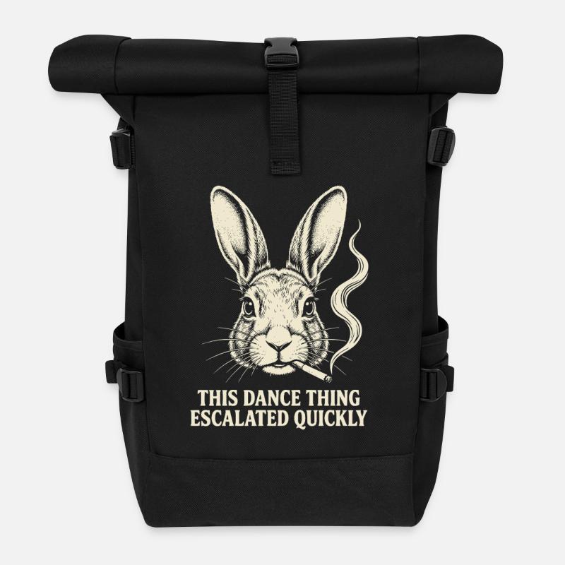 This Dance Thing Escalated Quickly Funny Dancer - Roll Top Backpack - black