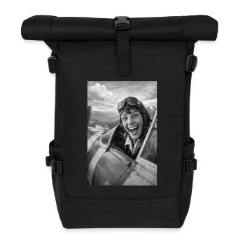Amelia Earhart Selfie - Rolltop Rucksack - Schwarz - Vorne