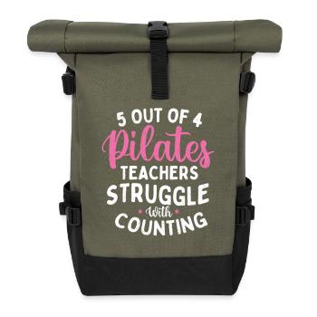 5 sur 4 Professeurs de Pilates Comptant les blagues - Sac à dos roll top - olive/noir - Devant