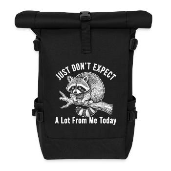 Beaver Mood: Not Today - Roll Top Backpack - black - Front