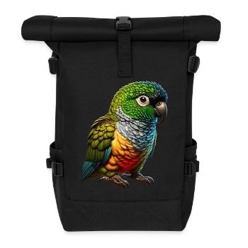 Motif de perruche rocheuse - Sac à dos roll top - noir - Devant