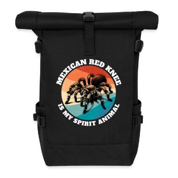 Dictons de la tarentule à genoux rouge - Sac à dos roll top - noir - Devant