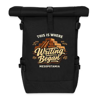 Ancient Mesopotamia, Sumerian - Roll Top Backpack - black - Front