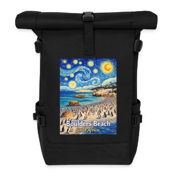 Boulders-Strand, Südafrika Starry Night  - Rolltop Rucksack - Schwarz - Vorne