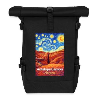 Antelope Canyon Arizona – Starry Night - Roll Top Backpack - black - Front