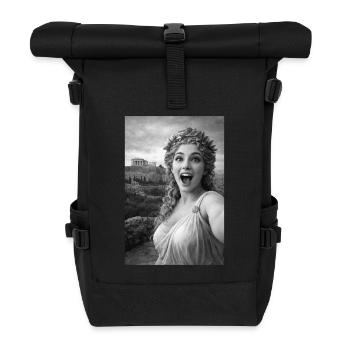 Aphrodite Selfie Porträt - Rolltop Rucksack - Schwarz - Vorne
