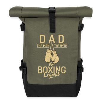 Papa Boxlegende Tee - Rolltop Rucksack - Olive/Schwarz - Vorne