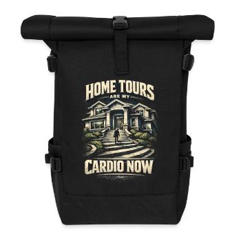 Immobilienmakler Makler Home Tours Are My Cardio - Rolltop Rucksack - Schwarz - Vorne