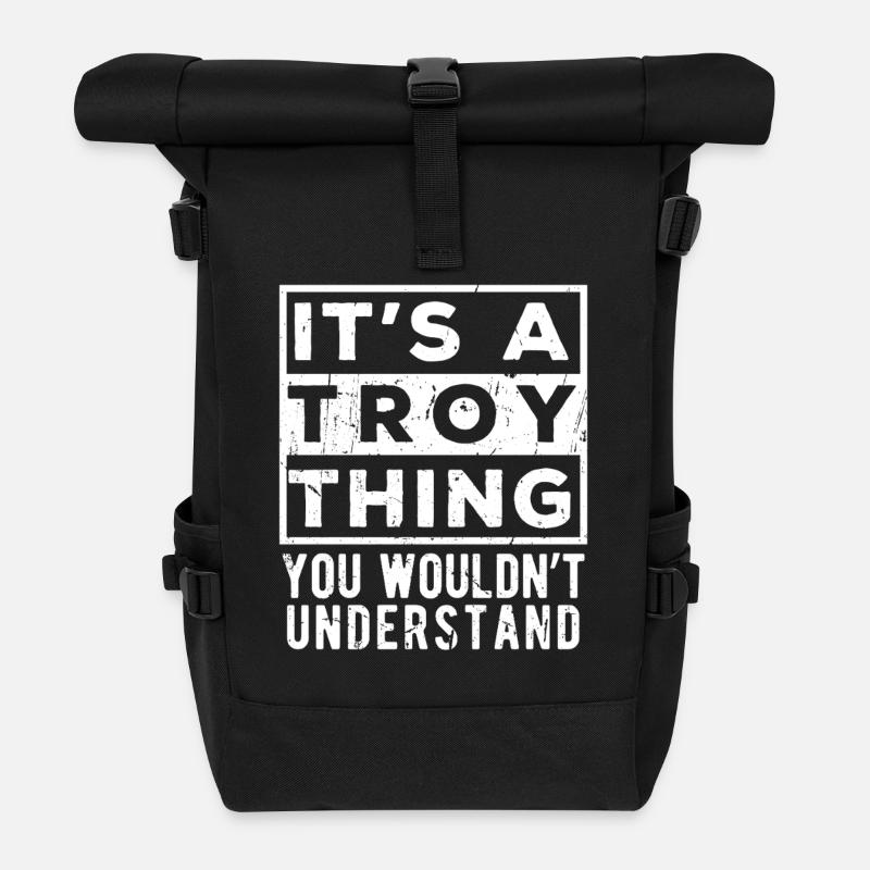 Es ist eine Troja-Sache, die du nicht verstehen würdest - Rolltop Rucksack - Schwarz