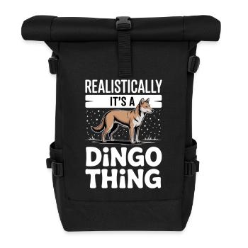 Dingo Australischer Wildhund Tierliebhaber Design - Rolltop Rucksack - Schwarz - Vorne