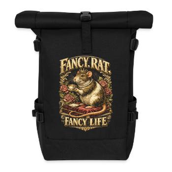 Rat de couleur Rat fantaisie Rat de la grande souris Rat domestique - Sac à dos roll top - noir - Devant