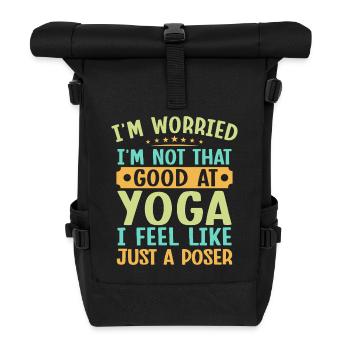 Yoga Juste un Poseur Yoga Drôle - Sac à dos roll top - noir - Devant