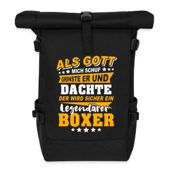 Boxer Boxen - Rolltop Rucksack - Schwarz - Vorne