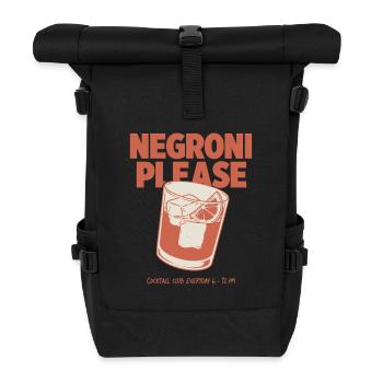 Negroni Please - Cocktail rétro & Happy Hour - Sac à dos roll top - noir - Devant