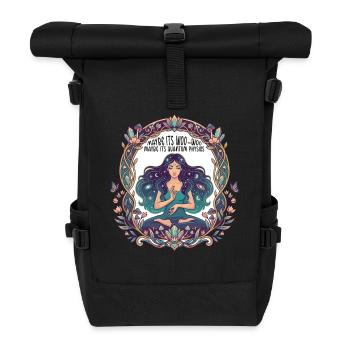 Vielleicht ist es Woo-Woo, vielleicht ist es Quantenphysik-Frau - Rolltop Rucksack - Schwarz - Vorne
