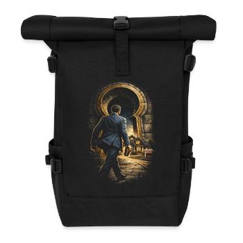 Immobilienmakler Makler - Rolltop Rucksack - Schwarz - Vorne