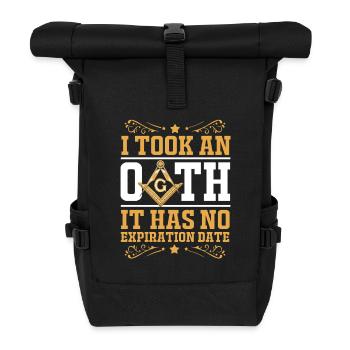 Freimaurer Illuminati - Rolltop Rucksack - Schwarz - Vorne