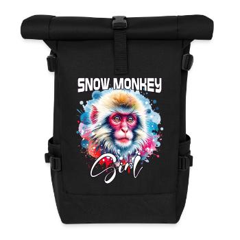 Snow Monkey Girl Snow Monkey - Roll Top Backpack - black - Front