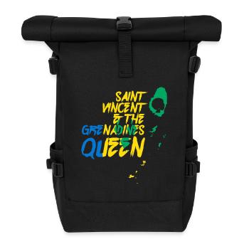 Königin Saint Vincent Graffiti - Rolltop Rucksack - Schwarz - Vorne
