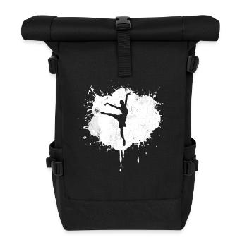 Sketch de danseur de ballet - Sac à dos roll top - noir - Devant