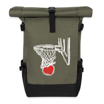 Dunk au cerceau en forme de cœur - Sac à dos roll top - olive/noir - Devant
