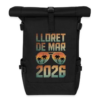 Lloret De Mar 2026 - Rolltop Rucksack - Schwarz - Vorne