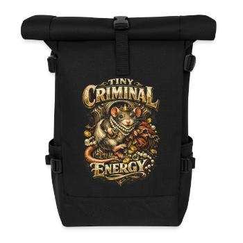 Rat de couleur Rat Fancy Rat Maison Rat Petite Énergie Criminelle - Sac à dos roll top - noir - Devant