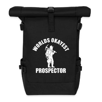 Funny Worlds Okay Goldgräber-Bergarbeiter - Rolltop Rucksack - Schwarz - Vorne