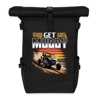 UTV Off Road 4 Wheeler Side by side - Rolltop Rucksack - Schwarz - Vorne