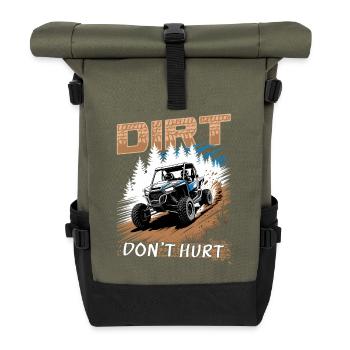 UTV Off Road 4 Wheeler Side by side - Roll Top Backpack - olive/black - Front