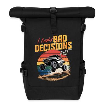 UTV Off Road 4 Wheeler Side by side - Rolltop Rucksack - Schwarz - Vorne