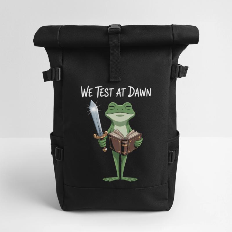 Dawn Test Frog: Sword & Scroll Roll Top Backpack