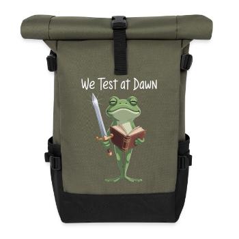 Dawn Quest : Épée et Tome de la Grenouille - Sac à dos roll top - olive/noir - Devant