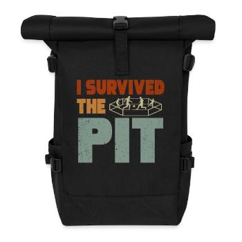 I Survived The Pit - Roll Top Backpack - black - Front