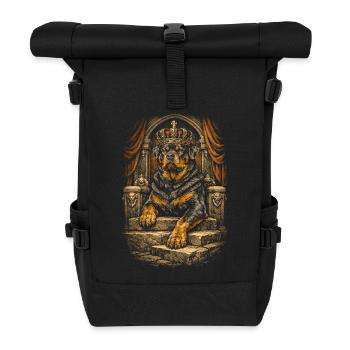 Rottweiler Hund - Rolltop Rucksack - Schwarz - Vorne