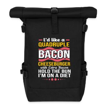 Keto Diet - Roll Top Backpack - black - Front