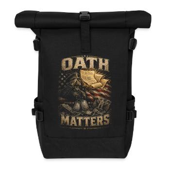 Veterans Day for Democrats Oath Matters - Roll Top Backpack - black - Front