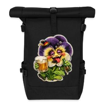Betrunkene Veilchen - Rolltop Rucksack - Schwarz - Vorne