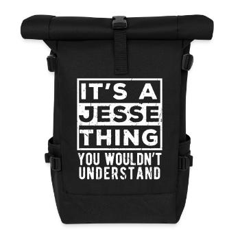 Das ist so eine Sache mit Jesse, die du nicht verstehen würdest - Rolltop Rucksack - Schwarz - Vorne