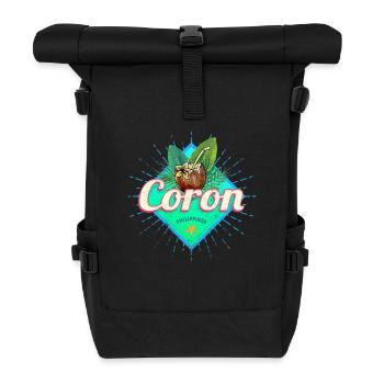 Coron Insel auf den Philippinen Kokosnuss Souvenir - Sac à dos roll top - noir - Devant