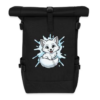 Wasser-Splash Fuchscharakter - Rolltop Rucksack - Schwarz - Vorne