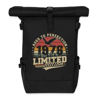 1976 Jahrgang Vintage Geburtstag Geschenk Retro - Rolltop Rucksack - Schwarz - Vorne