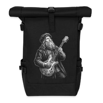 Leonardo Da Vinci joue de la guitare - Sac à dos roll top - noir - Devant