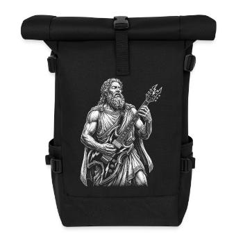 Zeus spielt Gitarre - Rolltop Rucksack - Schwarz - Vorne