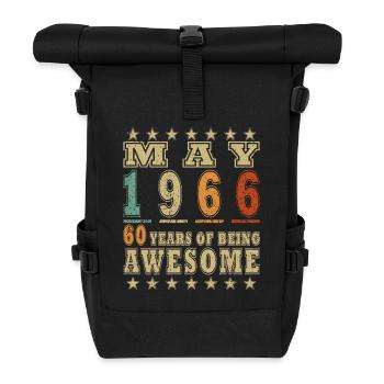 Birthday May 1966 - Roll Top Backpack - black - Front