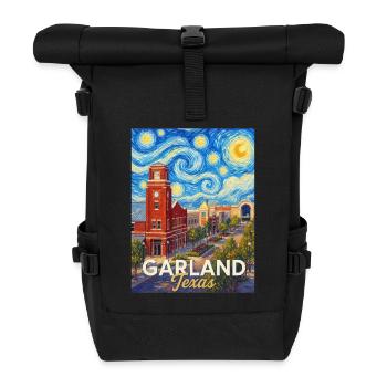 Garland, Texas Sternennacht - Rolltop Rucksack - Schwarz - Vorne